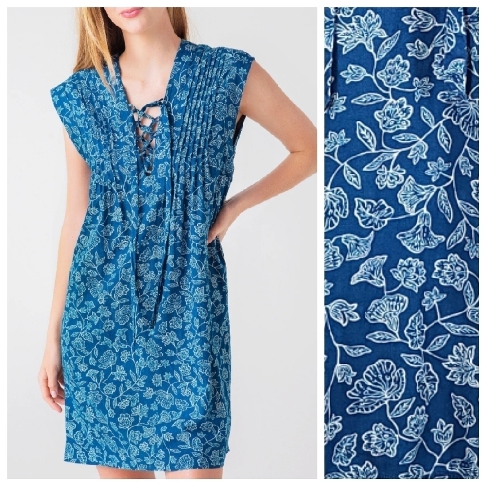 Faherty X B. Yellowtail Cameo Cove L LARGE Tunic Dress